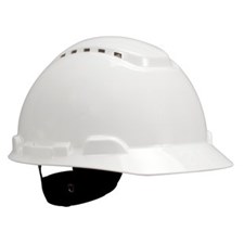 3M™ Hard Hat H-701V, Vented White 4-Point Ratchet Suspension 70071578028